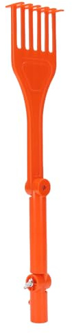 Yosoo Health Gear Mini Râteau Outil de Nettoyage de Gouttières Élimination des Feuilles Abs Multifonctionnels Abs Rotatif Poignée Jardin en Acier Inoxydable Tull de Sol de la Main pour Le