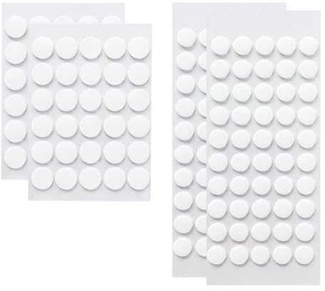 Nzexlyva 160 Pieces Double Sided Transparent Putty, Double Sided Sticky Pads, Extra Strong Double Sided Tape, Removable No Trace Round Mounting Adhesive for Photos Wall, Posters, Kitchen (10mm,15mm)