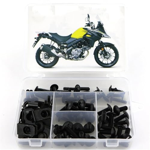 Moto Vis Et Ecrou Compatible Avec Suzuki Pour DL650 Pour V-Strom 650 2017-2024 Kit Complet De Boulons De Carénage, Écrous En Acier Clips De Carénage Écrous De Recouvrement Latéral