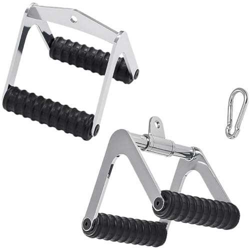 CashMuch Fitness High Pull-Down Handle with 360° Swivel, Thickened Rubber Grip for Lat Pulldown, Seated Row, and Back Training, for Cable Pulley Systems
