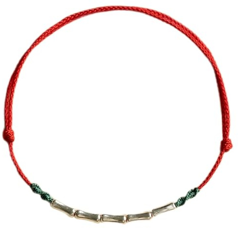 Bracelet et bracelet de cheville Feng Shui en argent pur – Cordon rouge réglable porte-bonheur pour homme et femme