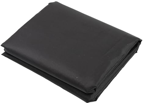 KICHOUSE Copertura per Barbecue Rotonda in Oxford Nero, Resistente a Polvere e Pioggia, Protezione Uv, per Griglia da Esterno e Uso in Giardino