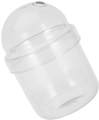 YARNOW Moderner Mikrolandschafts Glasbehälter mit Deckel Kleiner Gewächshaus Design 14,5x8,8x8,8cm für Orchideen und Betta als Tischdekoration im Zuhause