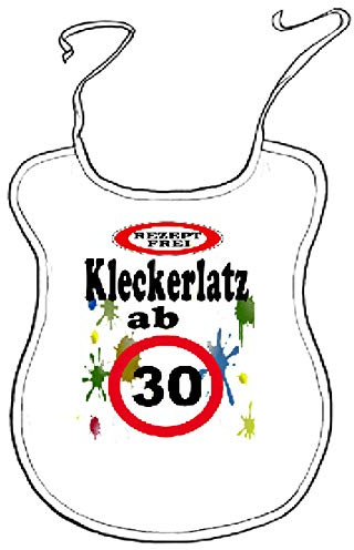 Kleckerlatz Scherz-Latz für Erwachsene ab 30 Baby-Lätzchen