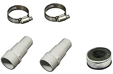 well2wellness® 2 x Schlauchtülle/Pumpenanschluss Abgestuft 32-38mm Plus 2 Schlauchschellen + Teflonband (022871)