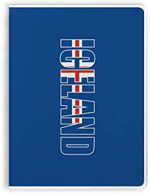 Diario de cubierta suave con nombre de la bandera del país de Islandia