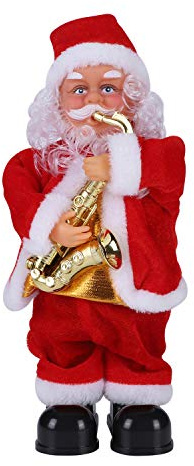 LONTG Father Christmas Figure Singing and Dancing Santa Claus Electric Musical Santa Claus Gift Rotating Handstand Desktop Ornaments Christmas Ornaments Fireplace Decoration