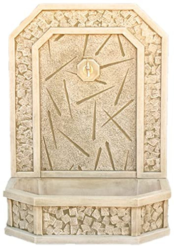 AnaParra Fontaine Murale Modèle Hiver 98x69x40cm. pour jardin. En béton allégé. Vert