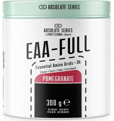 EAA Aminoacidi Essenziali Polvere 300g Absolute Series Gusto Melograno | Integratore con 8 Amminoacidi Essenziali DAESANG e Vitamina B6 Senza Zuccheri Aggiunti Made in Italy Anderson