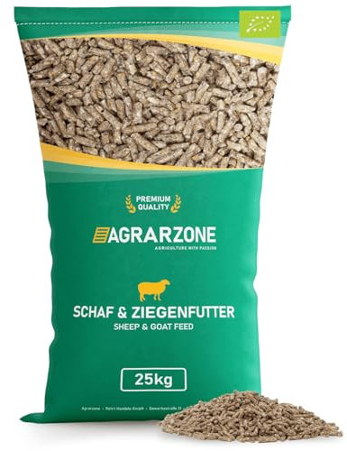 Agrarzone Bio Schaffutter Ziegenfutter Pellets 25 kg - 100% Bio-Qualität aus Österreich - Artgerechtes Kraftfutter Ziegen & Schafe ohne Gentechnik
