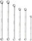 BINGCOBBER Set di chiavi a doppio anello, 8 pezzi, chiave extra lunga, in acciaio CV 8 mm - 19 mm