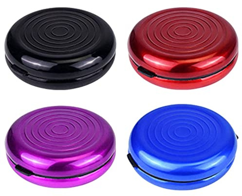 Hartschalen Münz Organizer, Münzsammlung Organizer, Kleine Runde Aufbewahrungsbox Für Kleingeld, Multifunktionaler Tragbarer Münzspender, Praktische Aufbewahrungsbox Für Geldbörsen Aus Aluminium
