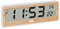 ADE Horloge radiopilotée numérique avec Affichage de la température | très Grands Chiffres | écran Bien lisible | Cadre en Bambou véritable