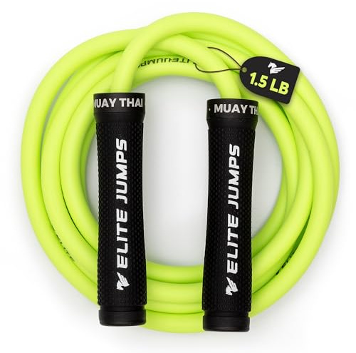Muay Thai 3.0 Weighted Jump Rope for Men & Women - Professionally Designed for High-Intensity Training | Muay Thai Jump, MMA & Fitness Jump Rope - Full Body Workout Weighted Rope