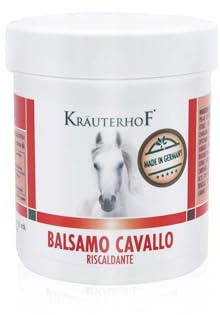 Kräuterhof Balsamo per cavalli riscaldante, extra forte, gel massaggiante - Rimedio naturale per il sollievo muscolare (1x100ML)