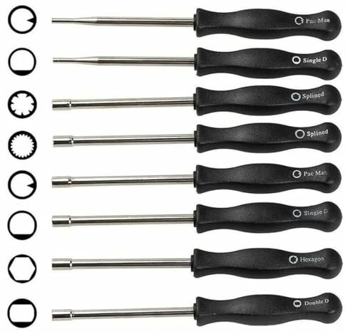 8pcs Tournevis Reglage Carburateur Réglage Carburateur Outil de Réglage de Carburateur, Tournevis pour Carburateur Nettoyage Moteur Réparation Convient à La Plupart des Moteurs de 2 Cycles