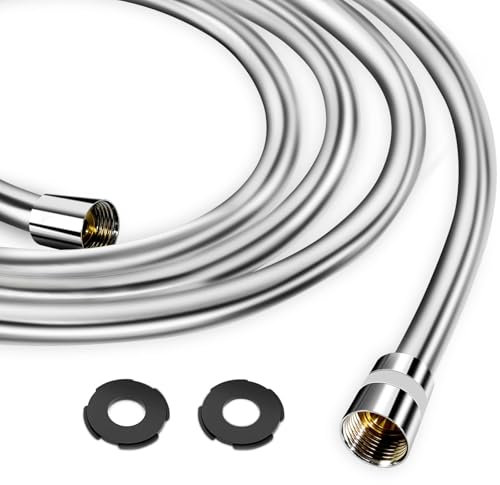 Tubo Flessibile Doccia - 120cm PVC Tubo Doccia Flessibile, Antipiega e Antigroviglio Flessibile Doccia, Resistente Ad Alta Temperatura Connettore In Ottone (G1/2 pollici) (120cm)