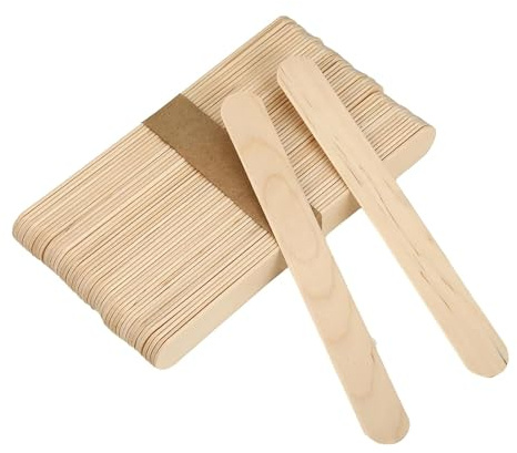 Eson Wax Sticks Wooden, Waxing Spatula - Large Disposable Wax Stick Applicator, Lip, Nose, Eyebrow Waxing Sticks, Professional Waxing Tool, Salon,Spa & Home Use (15x1.7cm 100pcs)