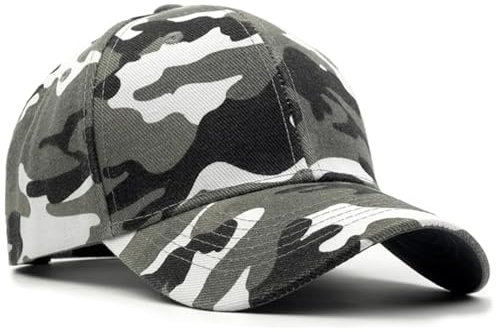JJiaoLinin Outdoor Camouflage Baseballcap, Baseballkappen, Militär-Camouflage-Kappen, Kappen Schirmmützen, Verstellbare Snapback für Damen & Herren, können für Outdoor-Aktivitäten 55-61cm