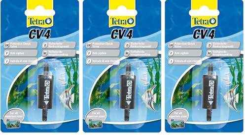 Tetra CV4 Sicherheits-Rückschlagventil für Tetra APS Aquarien-Luftpumpen - schützt die Pumpe vor Wasserschäden, 1 Stück, Schwarz (Packung mit 3)