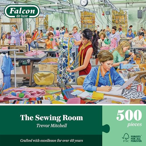 Falcon The Sewing Room, 500-teiliges Puzzle für Erwachsene, wunderschön illustriert, 500-teiliges Puzzle für Erwachsene, lustiges Geschenk und Aktivität für Zuhause, Puzzles für regnerische Tage