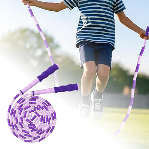 Springseil Kinder Verhedderungsfrei,Skipping Seil Für Jungen Und Mädchen, 3M Schnell Verstellbare Fitness Jump Rope Für Anfänger Und Studenten (Lila)