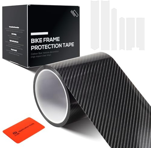 CNCLOL Bike Frame Protection Tape,Bicycle Frame Protector Wrap-Frame Protection Film Cover 3m(4”x118”) for ebike/Mountain Bike/Gravel/MTB/Road/Cycle Bike, Carbon Fiber Pattern,5K