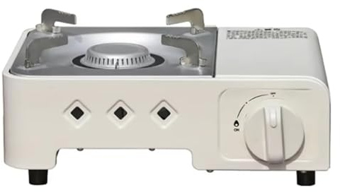 Suoumwa Mini Réchaud à Cassette à Allumage Piézoélectrique, Ustensile de Cuisine Portable à Cartouche Magnétique, Réchaud à Gaz pour Camping, Extérieur, Voyage