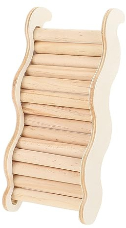 COLLBATH Hamster Climbing Ladder Toy Wooden Rat Ladder for Hamsters and Chinchillas Interactive PET Activity Bridge Fun Design for Rodent Play and Exercise