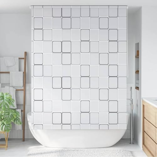 Tidyard Persiana Enrollable de Ducha Cuadrados 140x240 cm