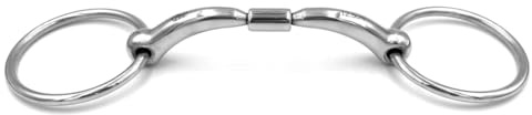 Equine Smile ES0029 Gebiss ErgoBit Wassertrense Doppelt Gebrochen mit Roll-R Anatomisch aus Edelstahl Ringdurchmesser 66 mm Gebissstärke 14 mm (11.5 cm)