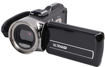 Vikye Videocamera 4K, Videocamera 48MP con Schermo Girevole da 3 Pollici, Videoregistratore Digitale con Zoom Digitale 18X con Microfono per e Viaggi
