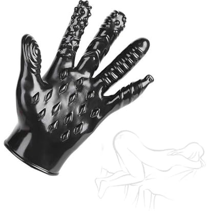 Heyokoy Protezioni per le dita in silicone nero resistente al calore, guanti antiscivolo per cucina e forno