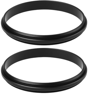 YINETTECH 2pcs 55mm to 55mm Male to Male Macro Reverse Coupling Ring Lens Reversing Adapter for Macro Photography