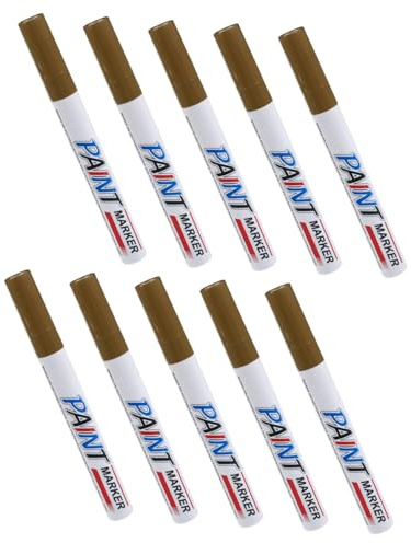 EXCEART 10 Pezzi Pennarello e Resistente ai Raggi UV per Lapidi in Plastica Color Oro, per Marcatori Commemorativi All'aperto in Cimiteri