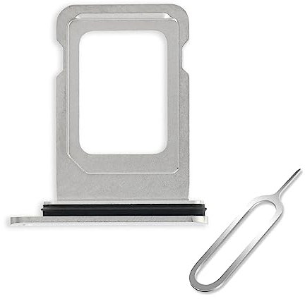 Cemobile SIM Card Tray Slot Holder Replacement for iPhone 11 (Single SIM Version) with Waterproof Rubber Seal Ring+ SIM Card Tray Open Eject Pin (White)