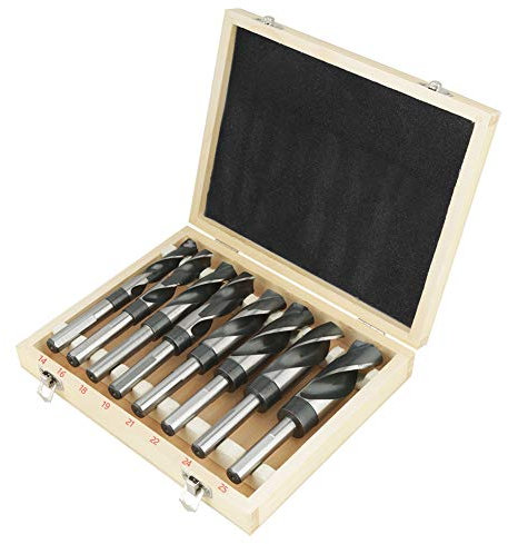 HSS-Bohrer-Set, 8-teilig, Metallspiralbohrer, groß, wärmebehandelt, industriell für Werkstatt, Heimwerker