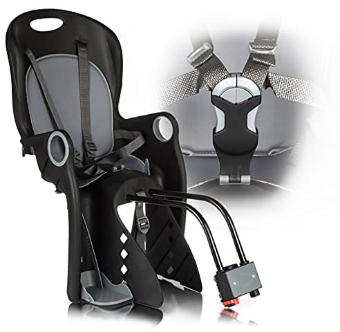 MalTec Fahrrad Kindersitz - Rahmenbefestigung hinten | Fahrradkindersitz bis max. 22 Kg | TÜV/GS | Rahmendurchmesser 28-34 mm