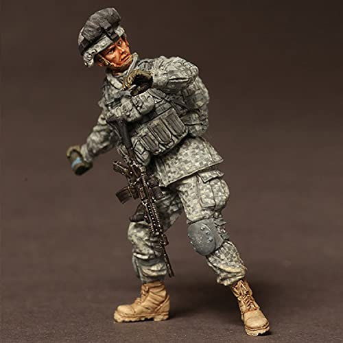 PANGCHENG 1/35 Harz Modellfigur GK Soldat 2. Infanteriedivision US Army Wurfgranate Militärthema Unmontiert und unbemalt