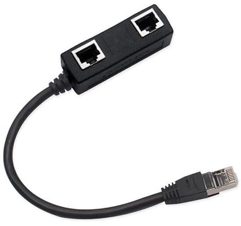 RJ45 Ethernet Network Adapter, RJ45 Cable 1 to 3/1 to 2 LAN Network Plug Splitter for Ethernet Extension with 2 & 3 Female Ports and 1 Male Port KK's (1 to 2 LAN Network Splitter)