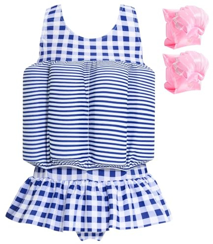 Summshall baddräkt baby flicka med flytande småbarn simträning hjälp flytande baddräkt en bit simmare baddräkter
