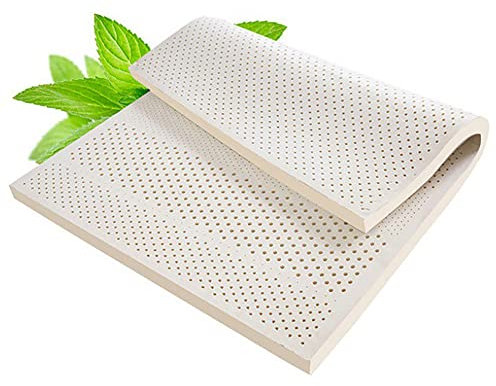 100% Natur-Latex Matratze,Kompression Und Keine Verformung, Wabenporenbelüftung, Weich Und Bequem,Naturkautschuk Matratze,1in,135X200CM(53X79IN)