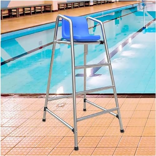 AviiSo Stahl Poolleiter 150 cm hoch Pooldeck-Rettungsschwimmerstühle, Abnehmbares Poolzubehör für den Außenbereich/Innenbereich, für Patio Beach Lake Pools, Belastbar mit 330 kg