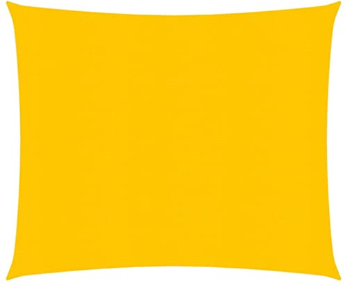 vidaXL Vela Parasole 160 g/m² Quadrata Giallo 5x5 m in HDPE, vela ombreggiante, ombra da patio, tettoia ombreggiante, vela da giardino, tettoia