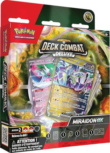 JCC Pokémon: Deck Combat Deluxe – Miraidon-ex (Deck de 60 Cartas Listas para Usar y Accesorios)