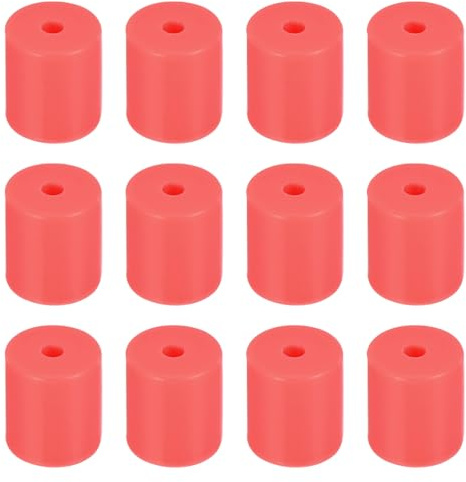 QUARKZMAN 12 Stück Silikon-Bettstützen Silikon-Puffer 18 mm Rot