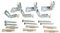 SOMATHERM FOR YOU, 601520304, Juego de 3 fijaciones ajustables para radiador de acero sin abrazadera de panel - Compuesto por 3 consolas, 6 tornillos (8x60), 6 tacos (10x60)