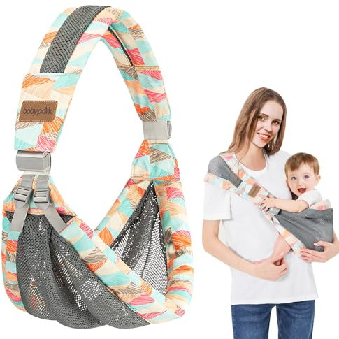 Fascia Neonato Marsupio Laterale Neonato Fascia Porta Bebe Marsupio Neonato Bambino 3 Ai 36 Mesi Elastica Rete Traspirante Regolabile Ergonomico Babycare Fascia