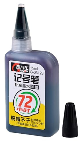 Uoqpty Permanentmarker-Nachfülltinte, super farbige Nachfülltinte – wasserdicht, mehrfarbig, Bastelbedarf, Marker-Zubehör für Marker
