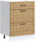vidaXL Kitchen Base Cabinet - Artisan Oak 60x46x81.5cm, Engineered Wood, Adjustable Feet, Storage for Bowls/Plates/Pots